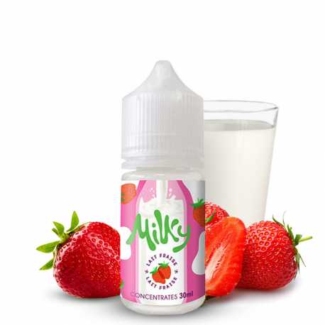 Concentré Lait Fraise 30ml Milky - Le Coq Qui Vape