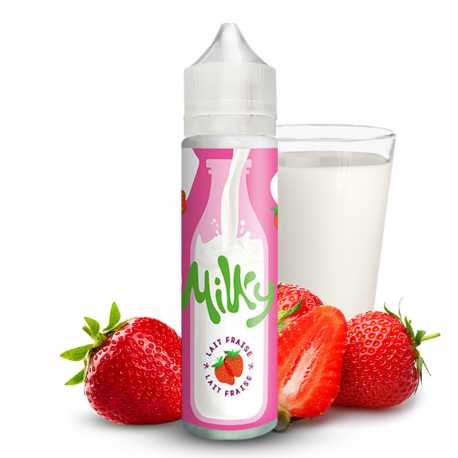 Lait Fraise 50ml Milky - Le Coq Qui Vape