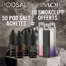 50 Pod Salt + 10 Smokclipp Offerts