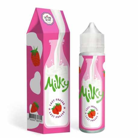 Lait Fraise 50ml Milky - Le Coq Qui Vape