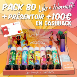 Pack 80 Like A Woman + 1 Pack Présentoir Offert + 100€ Offerts