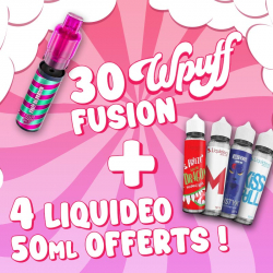 30 Wpuff Fusion + 4 Liquideo 50 ml Offerts