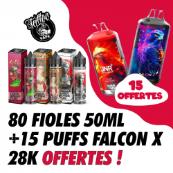 Pack 80 Tattoo Vape + 15 JNR Falcon X 28000 OFFERTES