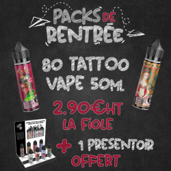 80 Tattoo Vape + 1 Présentoir Offert